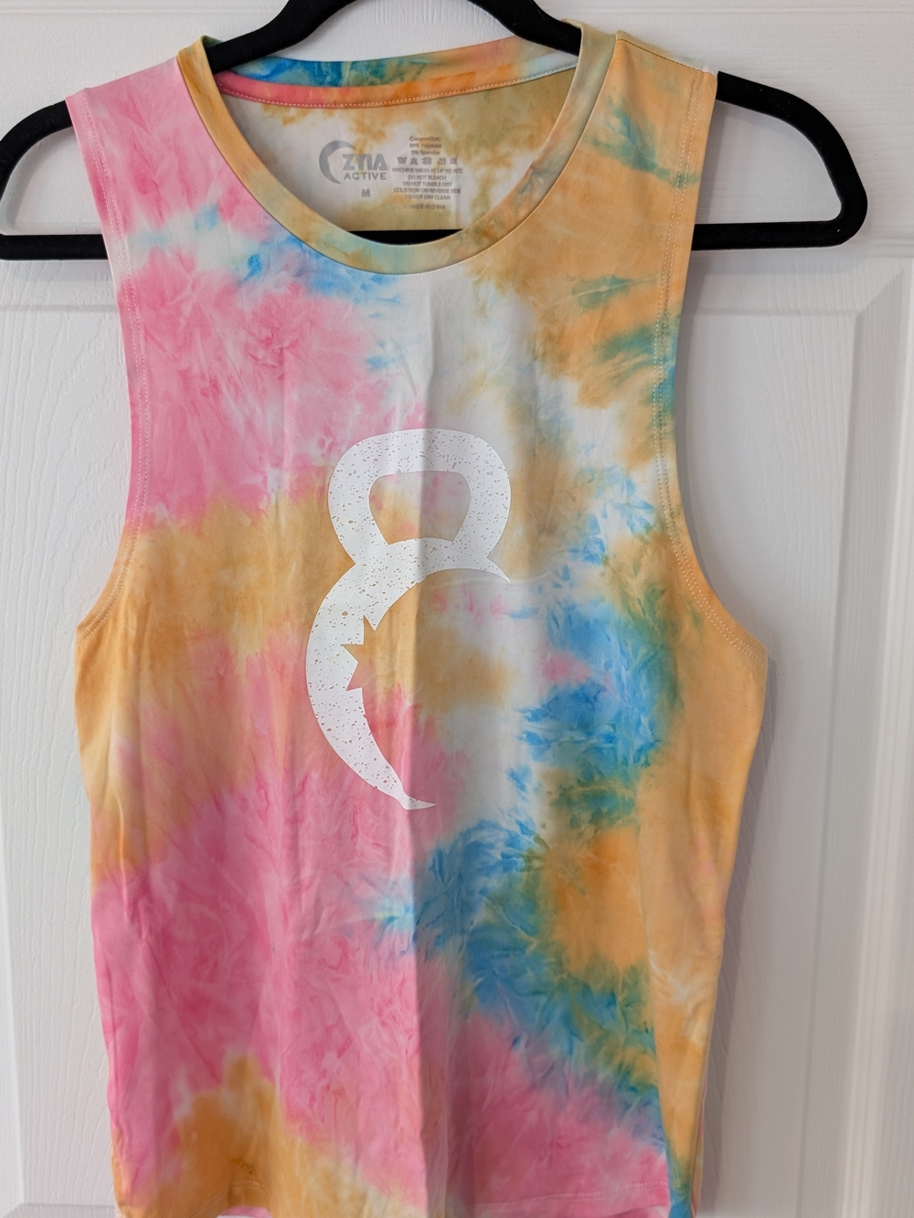 ZYIA Tie-Dye Muscle Tank — Pink, Blue, Yellow
